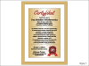 Dyplom szklany w ramie z blaszką - certyfikat