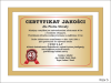 Dyplom szklany w ramie - certyfikat