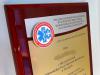Otwarcie instytucji, wyrazy uznania - dyplom drewniany złożony