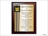 Urodzinowy Certyfikat - dyplom drewniany pionowy