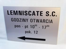 Tabliczka informacyjna grawerowana z laminatu 35 x 25 cm