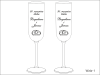 Rocznica Ślubu - komplet dwóch kieliszków do szampana Krosno Fusion z grawerem