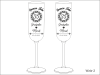 Rocznica Ślubu - komplet dwóch kieliszków do szampana Krosno Fusion z grawerem