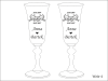Rocznica Ślubu - komplet dwóch kieliszków do szampana Krosno Krista z grawerem