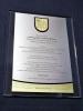 Dyplom szklany złożony w etui - gratulacje z okazji awansu