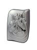 Pamiątka Chrztu Św. - srebrny obrazek o nieregularnym kształcie z Aniołkiem 6473 z grawerem