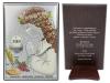 Pamiątka I Komunii Św. dla dziewczynki - kolorowy srebrny obrazek DS04/CA z grawerem