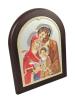Ikona Świętej Rodziny - kolorowy srebrny obrazek AE0801